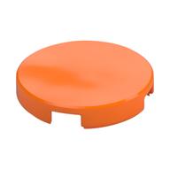 Tile Round 2 x 2 with Bottom Stud Holder (Orange)