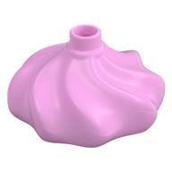 Duplo Cake Swirl Decoration with Top Stud (Bright Pink)