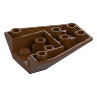 Brick Wedged, Sloped Inverted 4 x 4 Triple [4 Connections between Front Studs] (Reddish Brown)