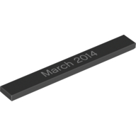 Tile 1 x 8 with March 2014 Print (Black)