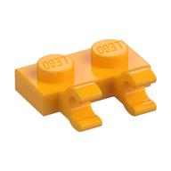Plate Special 1 x 2 with Clips Horizontal [Open O Clips] (Bright Light Orange)