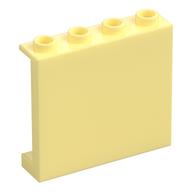 Panel 1 x 4 x 3 [Side Supports / Hollow Studs] (Bright Light Yellow)