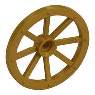 Wheel Wagon Large (33mm D.), hole notched for wheels holder pin (Pearl Gold)