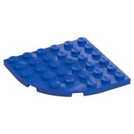 Plate Round Corner 6 x 6 (Blue)