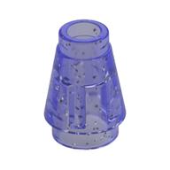 Cone 1 x 1 [Top Groove] (Glitter Trans-Purple)