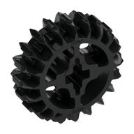Technic Gear 20 Tooth Double Bevel with Axle Hole Type 1 [+ Opening] (Black)
