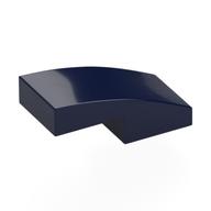 Brick Curved 2 x 1 No Studs [1/2 Bow] (Dark Blue)