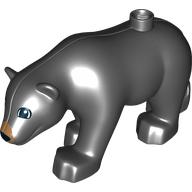 Duplo Animal Bear Adult New Style, Brown Nose Print (Black)