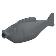 Duplo Animal Fish with Thick Tail and Small Tail Fin (Flat Silver)