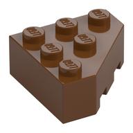 Brick Wedged 3 x 3 Cut Corner (Reddish Brown)