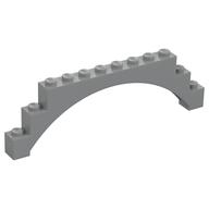 Brick Arch 1 x 12 x 3 Raised Arch with 5 Cross Supports (Light Bluish Gray)
