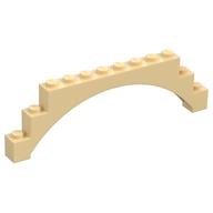 Brick Arch 1 x 12 x 3 Raised Arch with 5 Cross Supports (Tan)