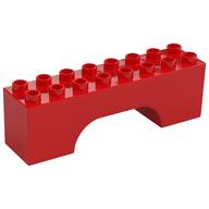 Duplo Brick 2 x 8 x 2 Arch (Red)