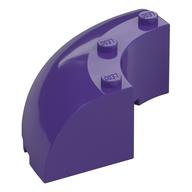 Brick Round Corner 6 x 6 x 2 (Dark Purple)