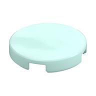 Tile Round 2 x 2 with Bottom Stud Holder (Light Aqua)