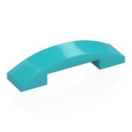 Brick Curved 4 x 1 Double, No Studs (Medium Azure)