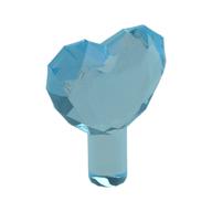 Rock - Heart Jewel with Shaft (Trans-Light Blue)