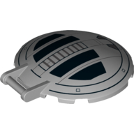 Dish 6 x 6 Inverted - No Studs with Handle with SW TIE Advanced Hatch Print (Light Bluish Gray)