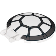 Dish 6 x 6 Inverted - No Studs with Handle with SW 8 Spoke Radial Cockpit Print (Trans-Brown)