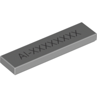 Tile 1 x 4 with Unique Game Code (Light Bluish Gray)