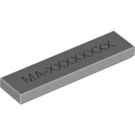 Tile 1 x 4 with Laser Engraved Code LEGO Movie Print (Light Bluish Gray)