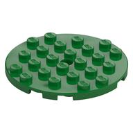 Plate Round 6 x 6 with Hole (Green)