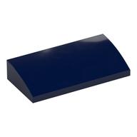 Brick Curved 2 x 4 x 2/3 No Studs, with Bottom Tubes (Dark Blue)