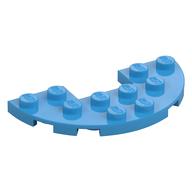 Plate Round Half 3 x 6 with 1 x 2 Cutout (Dark Azure)