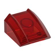 Brick Curved 2 x 2 with Lip, No Studs (Trans-Red)