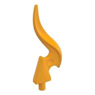 Wave / Flame Rounded Single with Pin (Bright Light Orange)