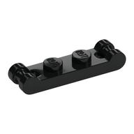 Plate Special 1 x 2 with Handles on Ends (Black)