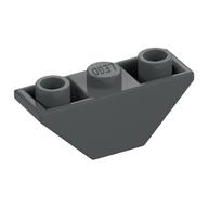 Brick Sloped Inverted 45° 3 x 1 Double with 2 Blocked Open Studs (Dark Bluish Gray)