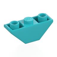Brick Sloped Inverted 45° 3 x 1 Double with 2 Blocked Open Studs (Medium Azure)