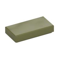 Tile 1 x 2 with Groove (Olive Green)