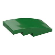 Brick Curved 4 x 2 No Studs (Green)