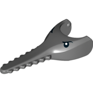 Animal Body Part, Shark / Sawfish Head with Eyes Print (Dark Bluish Gray)