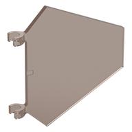 Flag 5 x 6 Hexagonal with U Clips (Trans-Brown)