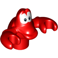 Animal, Crab with Sebastian Print (Red)
