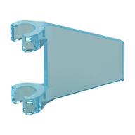 Flag 2 x 2 Trapezoid with Flat Area between Clips (Trans-Light Blue)