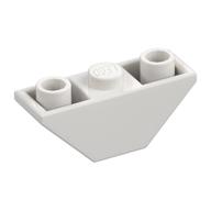 Brick Sloped Inverted 45° 3 x 1 Double with 2 Blocked Open Studs (White)