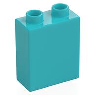 Duplo Brick 1 x 2 x 2 with Bottom Tube (Medium Azure)