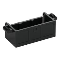 Treasure Chest Bottom with Rear Slots, No Groove (Black)