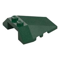Brick Wedged, Sloped 4 x 4 Triple, Stud Notches (Dark Green)