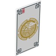 Glass for Window 1 x 4 x 6 with Asian Style Black Border and Gold Mountain with Trees Print (Trans-Clear)
