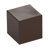Minifig Head Special, Cube [Plain] (Dark Brown)