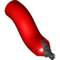 Creature Body Part, Dragon Neck, S-Curve with Black Moveable Ball Joint Pin (Red)