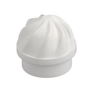 Plate Round 1 x 1 Swirled Top (White)