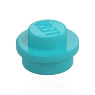 Plate Round 1 x 1 with Solid Stud (Medium Azure)