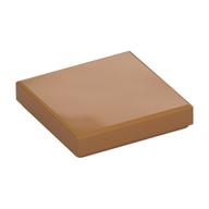 Tile 2 x 2 with Groove (Medium Nougat)