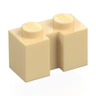 Brick Special 1 x 2 with Groove (Tan)